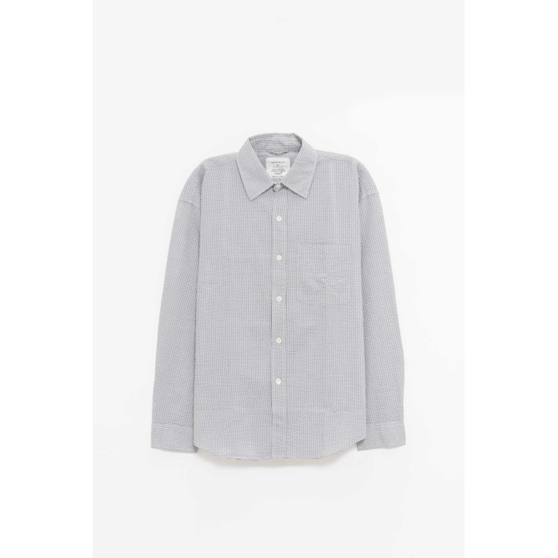 MFPEN TEXTURED BOTTLE GREY CHECK EXECUTIVE SHIRT